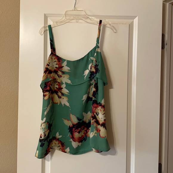 Cabi Green Floral Tank Size Medium - Picture 1 of 3